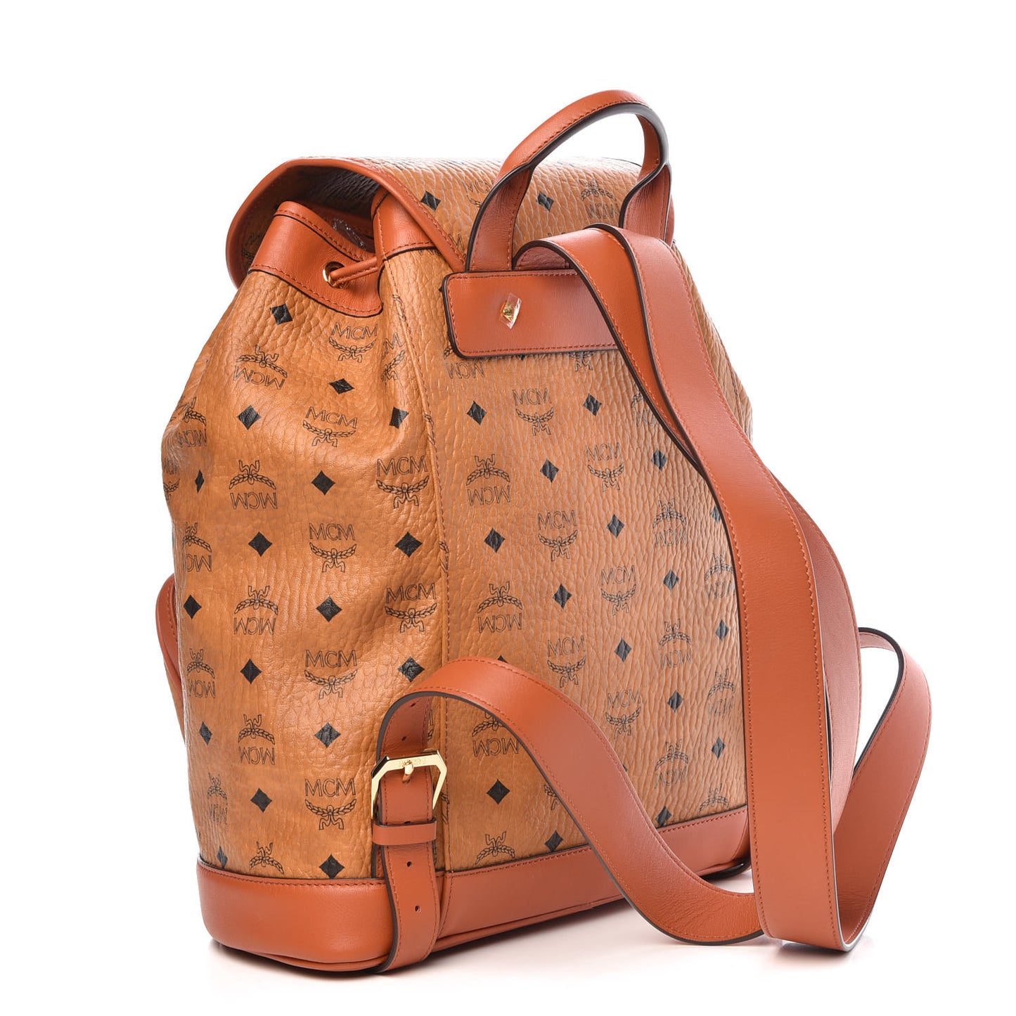 Visetos Medium Vintage Pocket Backpack Cognac
