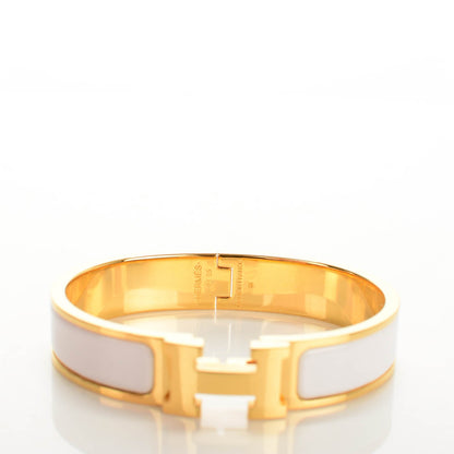 Hermes Enamel Narrow Clic Clac H Bracelet PM White 3 of 5