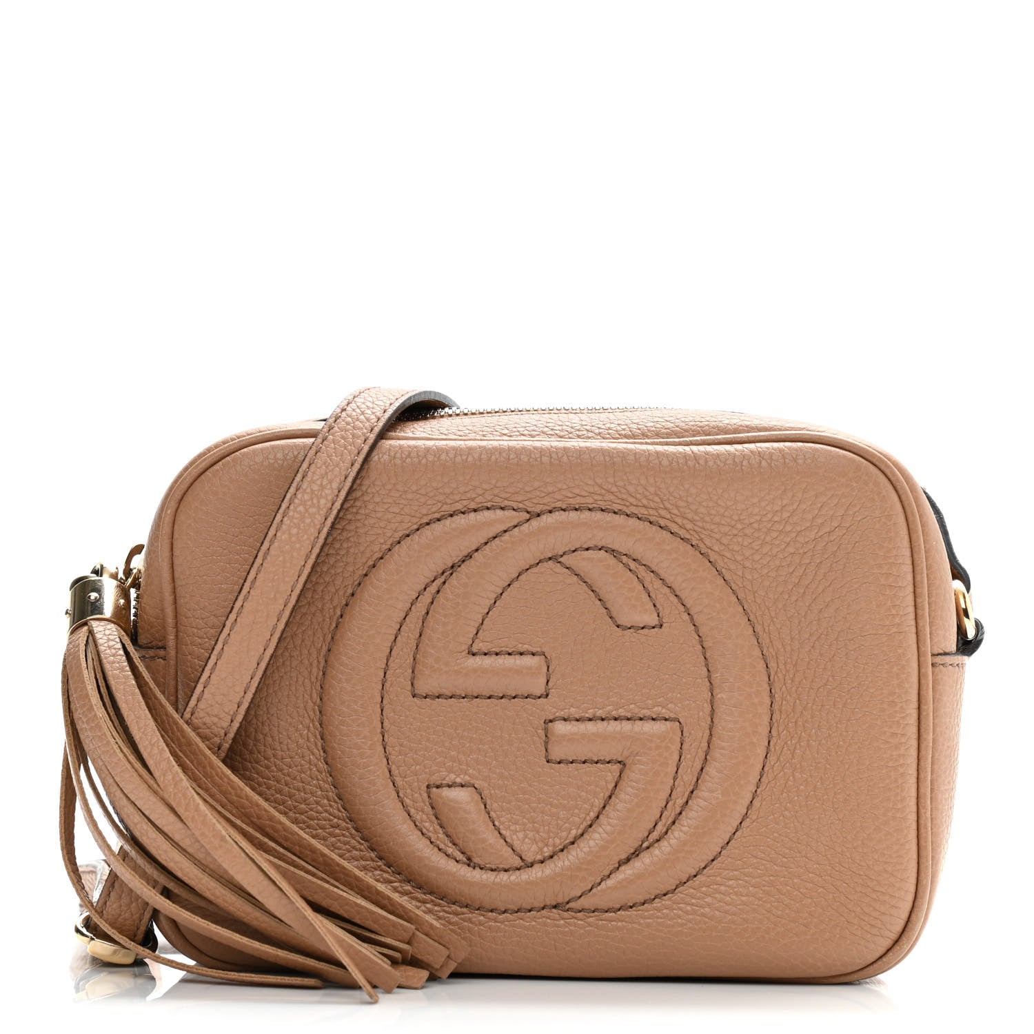 Gucci Pebbled Calfskin Small Soho Disco Bag Camelia 1 of 15