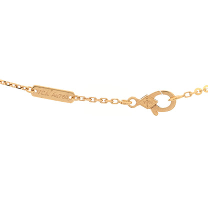 Van Cleef & Arpels 18K Yellow Gold Black Onyx Vintage Alhambra Pendant Necklace 4 of 4