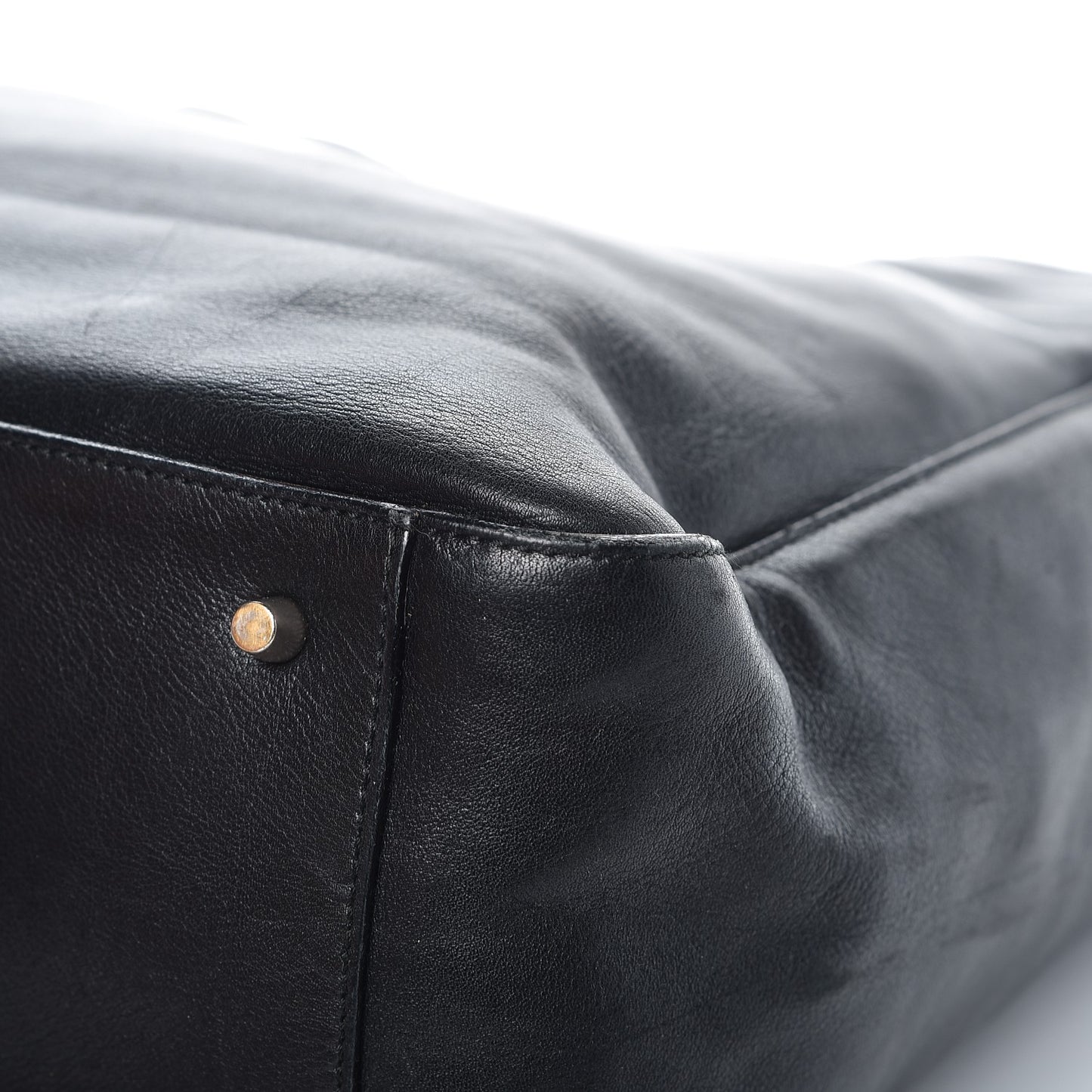 Soft Calf Shopping Tote Black