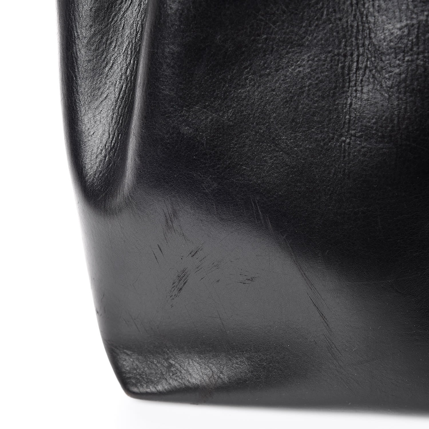 Mansur Gavriel Vegetable Tanned Calfskin Bucket Bag Black Flamma 11 of 16