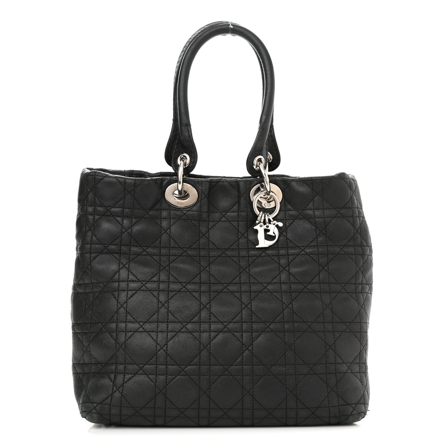 Lambskin Cannage Medium Soft Lady Dior Black