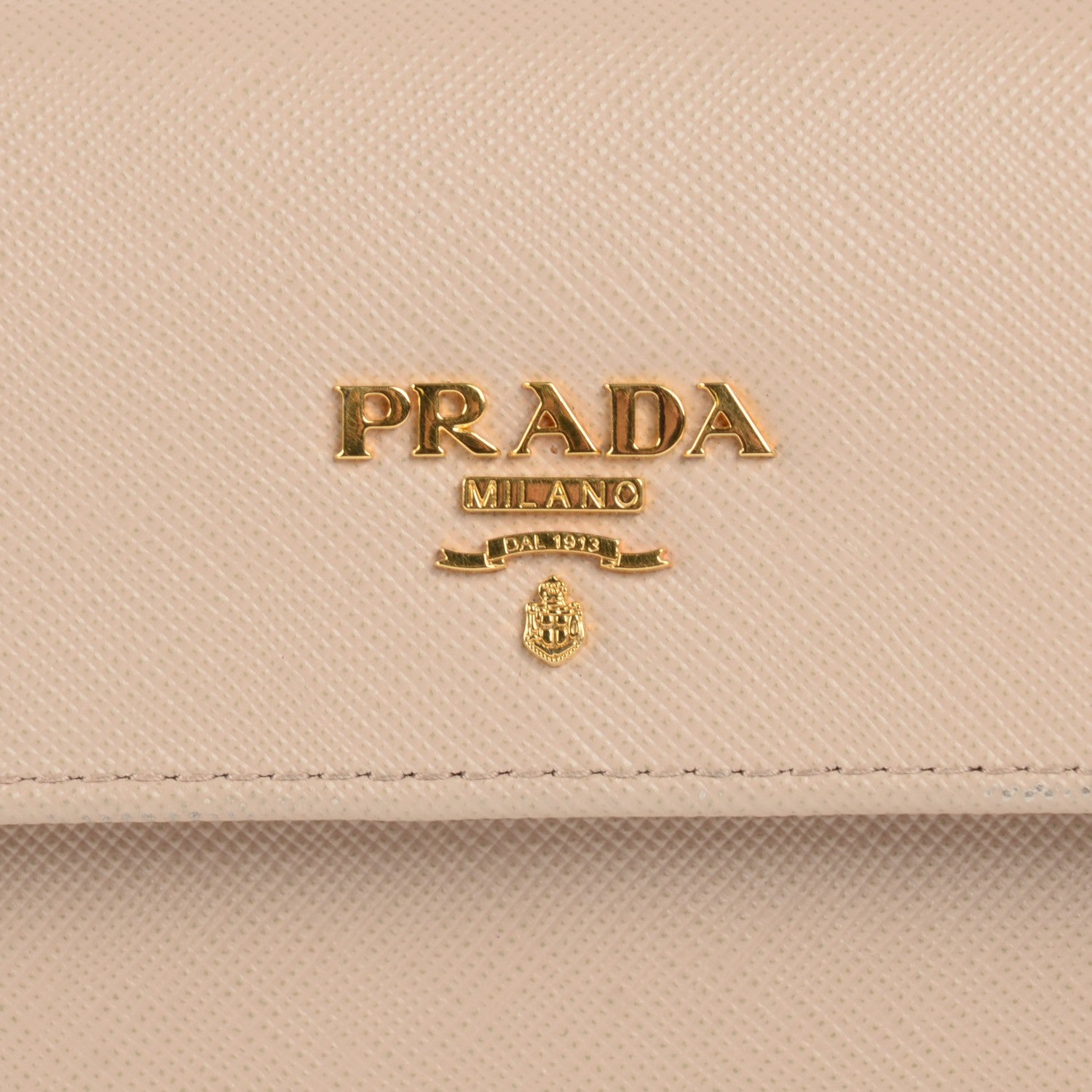 Prada Saffiano Metal Tri-Fold Wallet Cipria 3 of 9