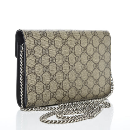 Gucci GG Supreme Monogram Mini Dionysus Chain Wallet Beige Black 3 of 9