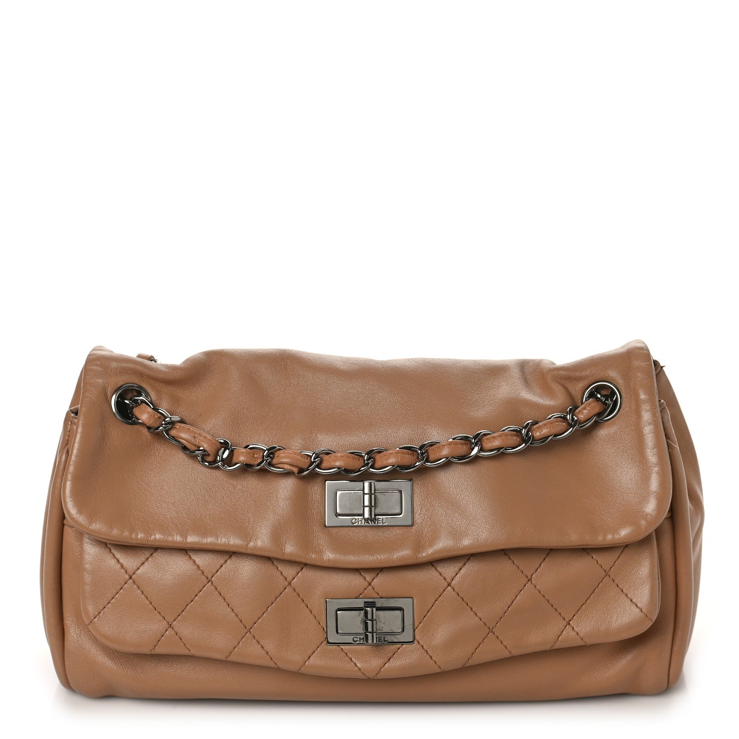 Chanel Lambskin Quilted Large Mademoiselle Double Flap Light Brown 1 of 9