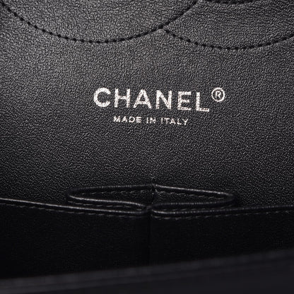 Chanel Lambskin Chevron Quilted Jumbo Double Flap So Black 7 of 9