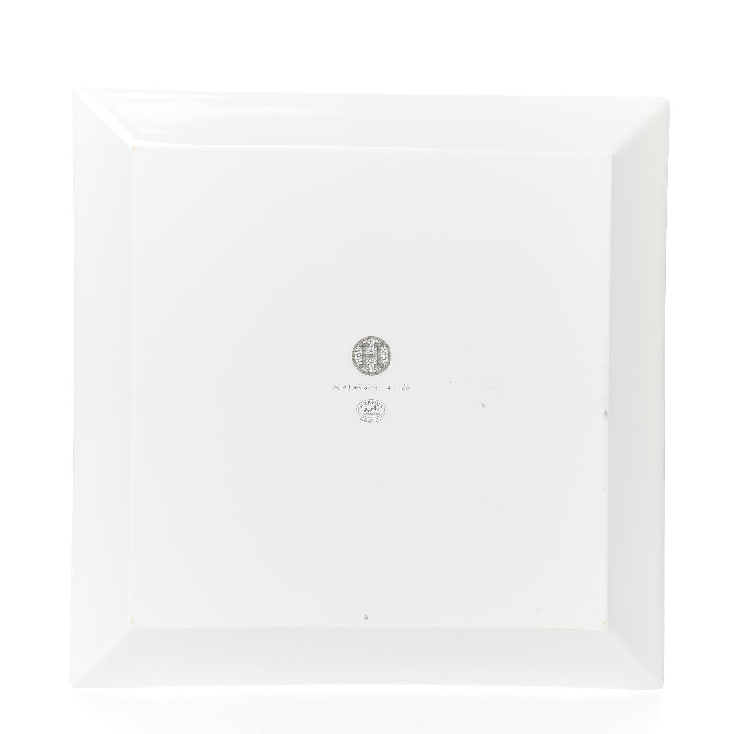 Hermes Porcelain Mosaique au 24 Platine Square Plate 3 of 7