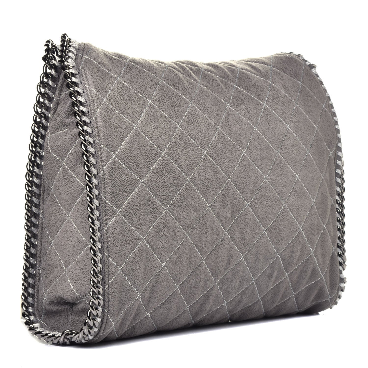 Stella McCartney Shaggy Deer Quilted Small Falabella Tote Light Grey 3 of 9