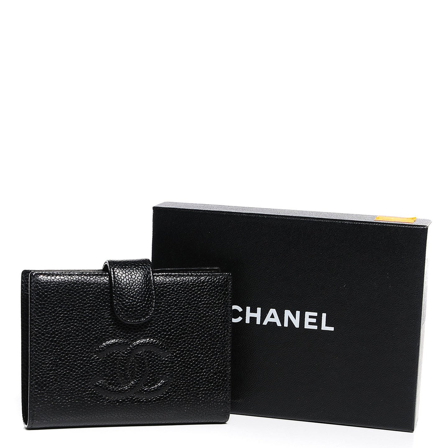 Caviar Timeless CC Compact French Wallet Black
