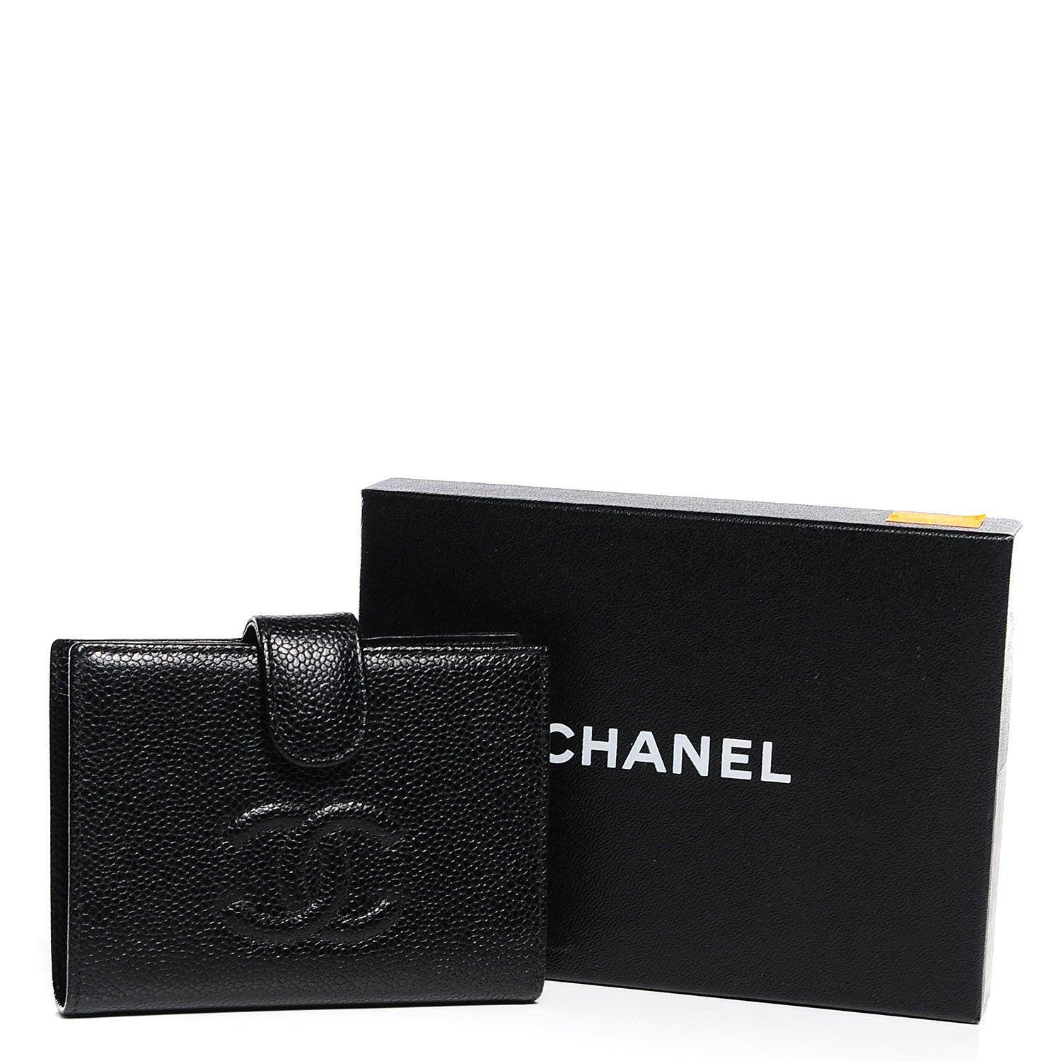 Chanel Caviar Timeless CC Compact French Wallet Black 5 of 8