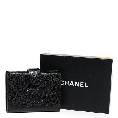Chanel Caviar Timeless CC Compact French Wallet Black 5 of 8