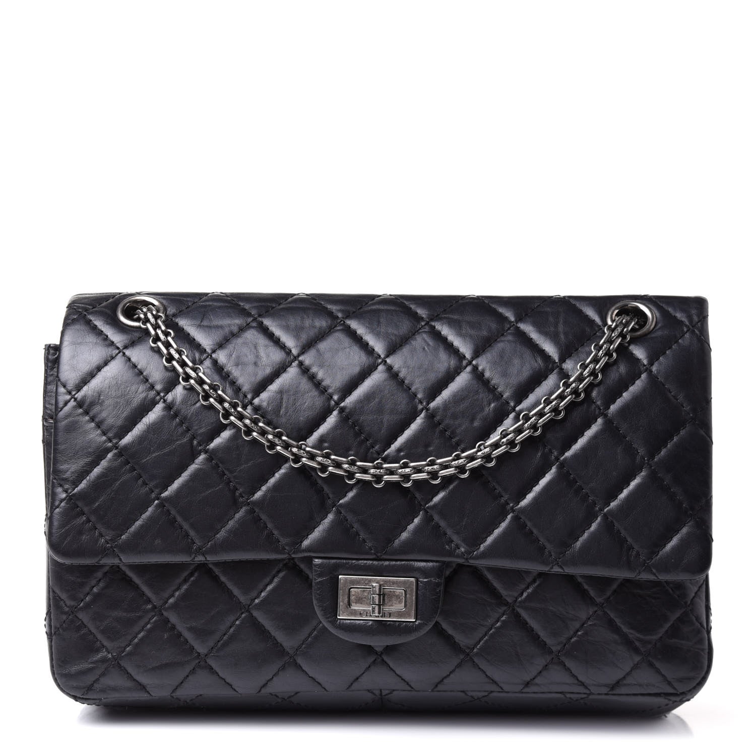 Chanel Aged Calfskin Quilted 2.55 Reissue 226 Flap Black 1 of 12
