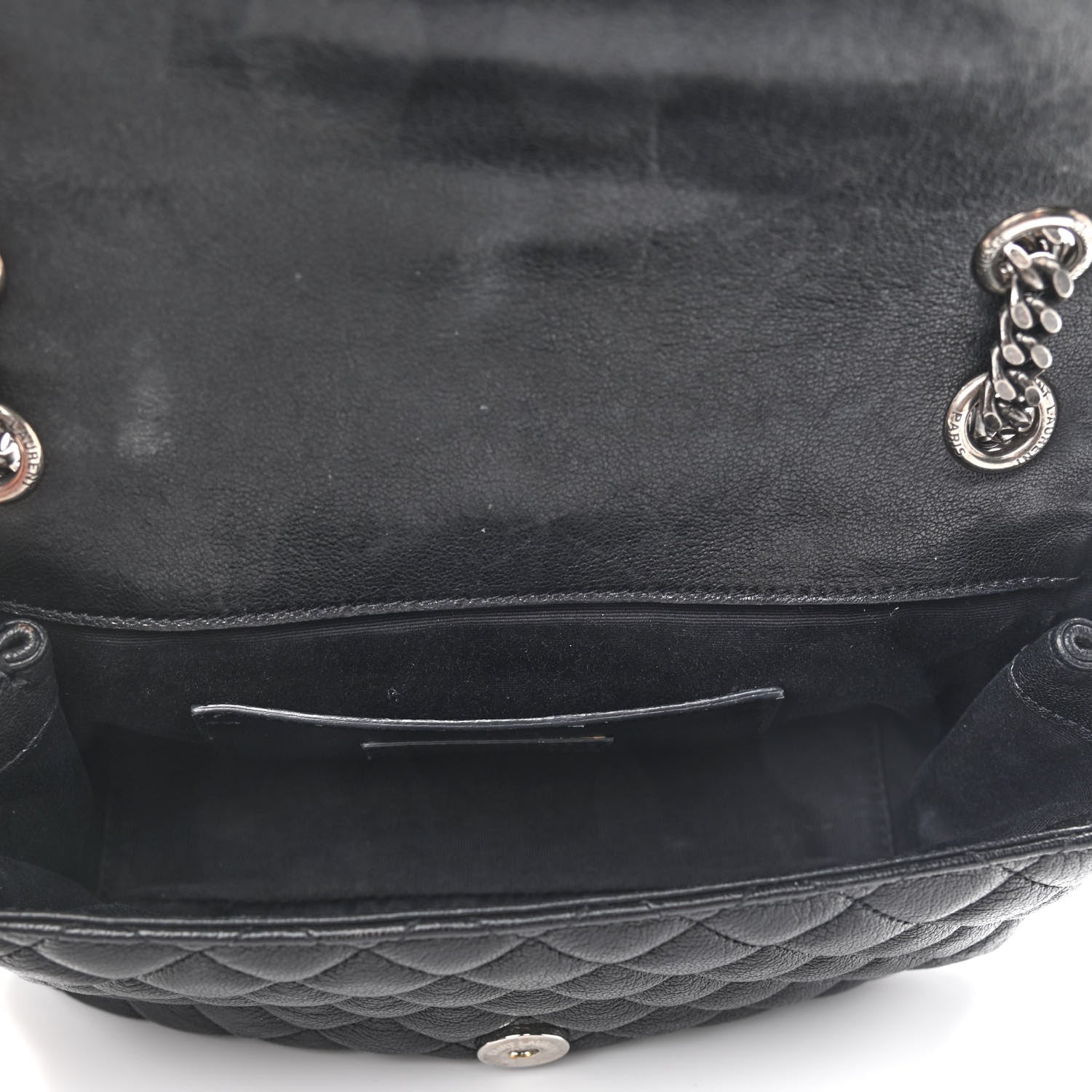 Saint Laurent Sheepskin Tri-Quilt Monogram Medium College Bag Black 5 of 10