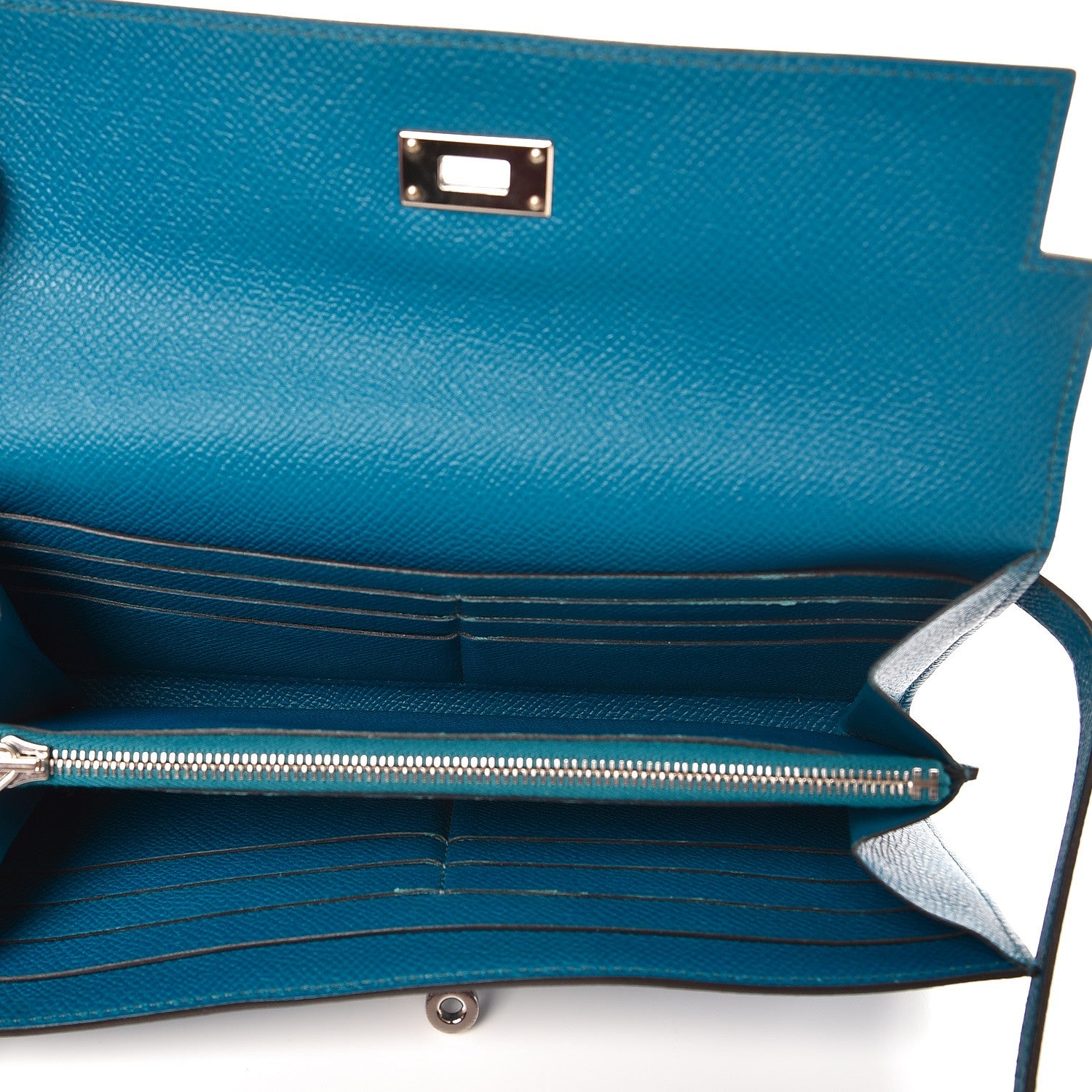 Hermes Epsom Kelly Longue Wallet Bleu Izmir 5 of 17