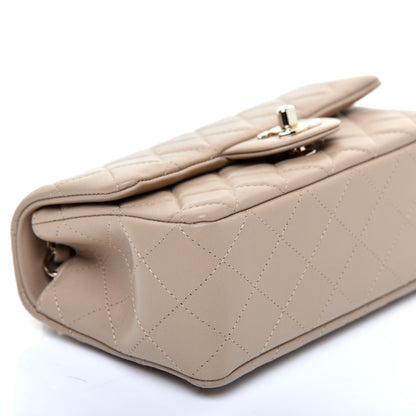 Chanel Lambskin Quilted Mini Rectangular Flap Dark Beige 6 of 11
