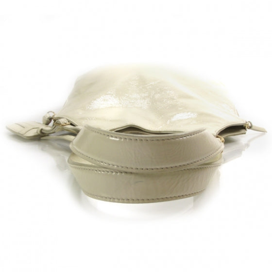 Patent Tribute Tote Ivory