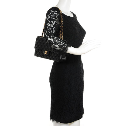 Chanel Lambskin Quilted Medium Double Flap Black 2 of 10