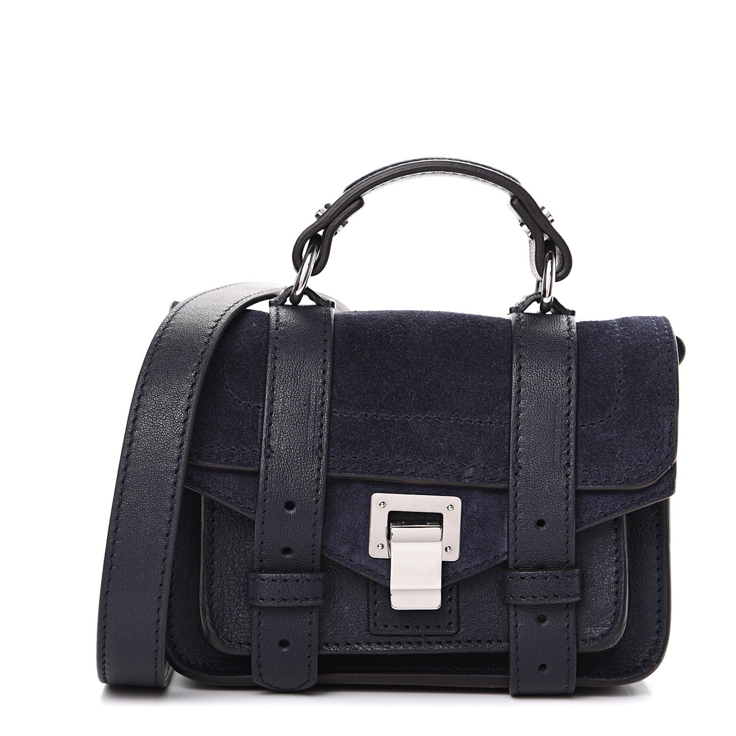 Suede Micro PS1 Satchel Dark Navy