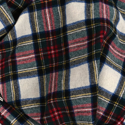 Burberry Wool Cashmere Tartan Oversized Filcoupe White Multicolor 5 of 5
