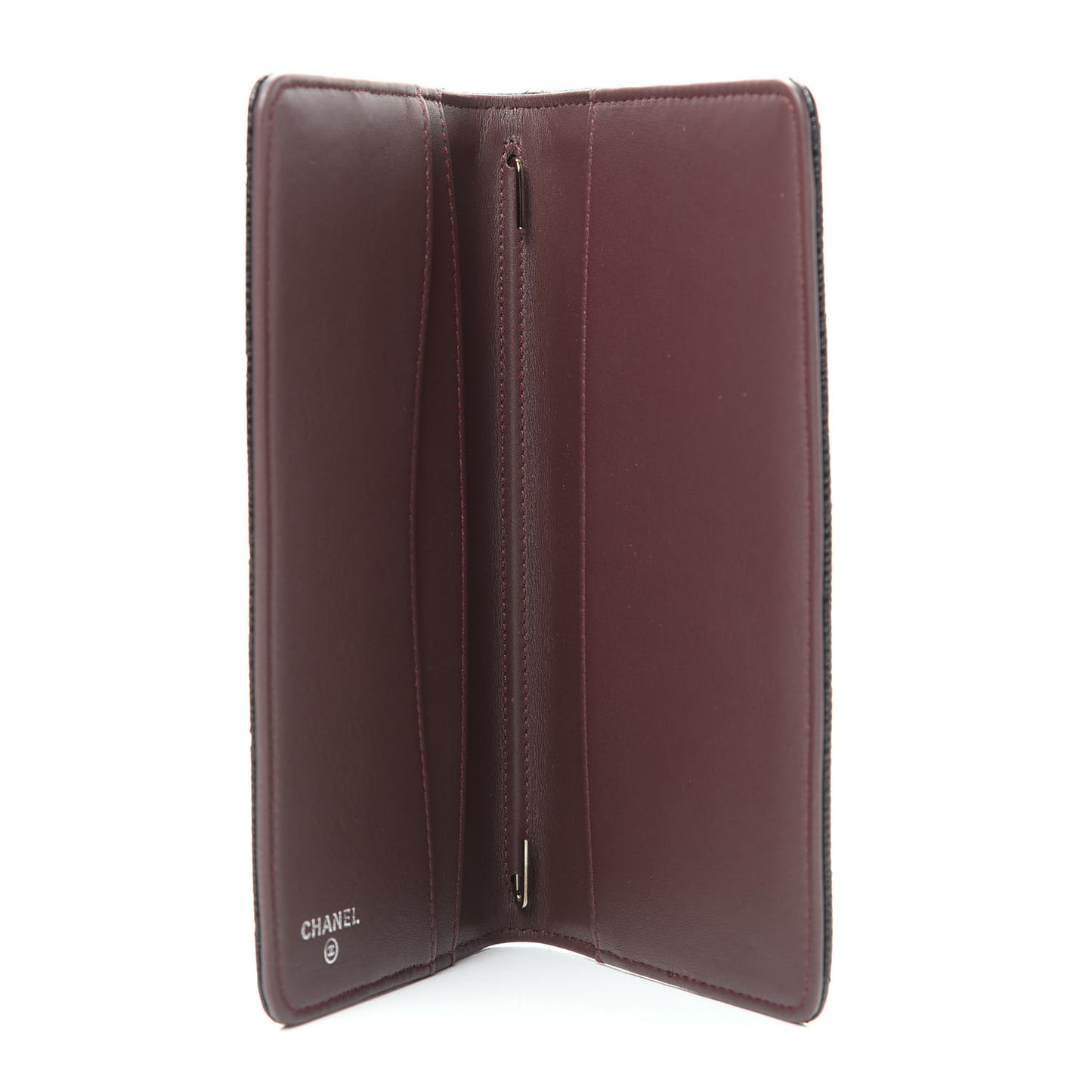 Caviar Quilted Medium Agenda Cover Black