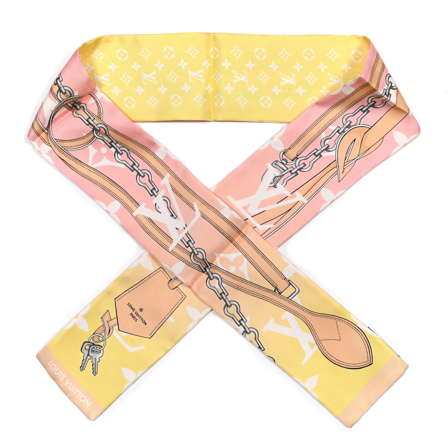 Louis Vuitton Silk Monogram Gradient By The Pool Bandeau Pink 1 of 3