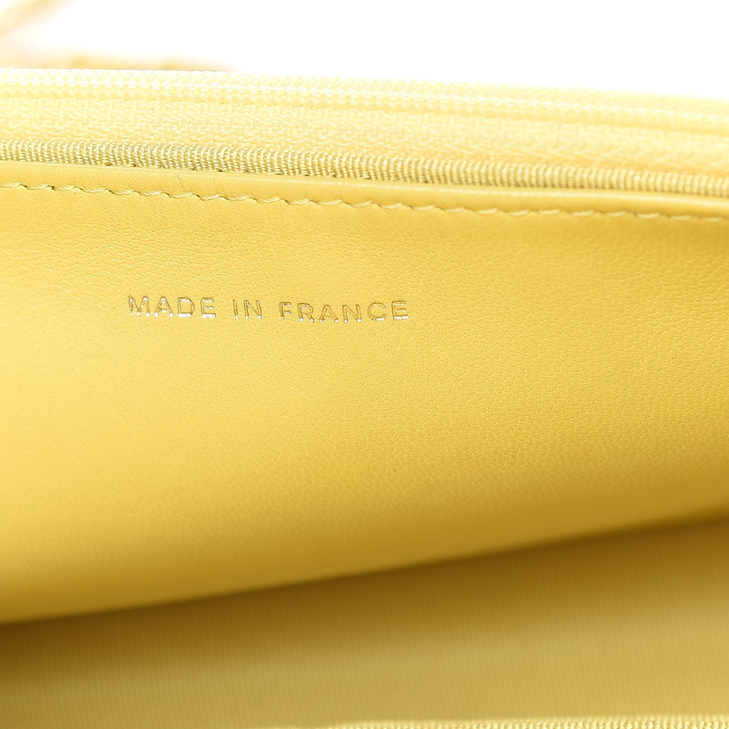 Lambskin Quilted Reissue Wallet On Chain WOC Yellow