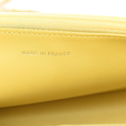 Chanel Lambskin Quilted Reissue Wallet On Chain WOC Yellow 8 of 13
