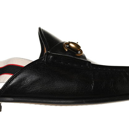 Gucci Goatskin Stripe Mens Horsebit Slingback Slippers 8 Black 12 of 12