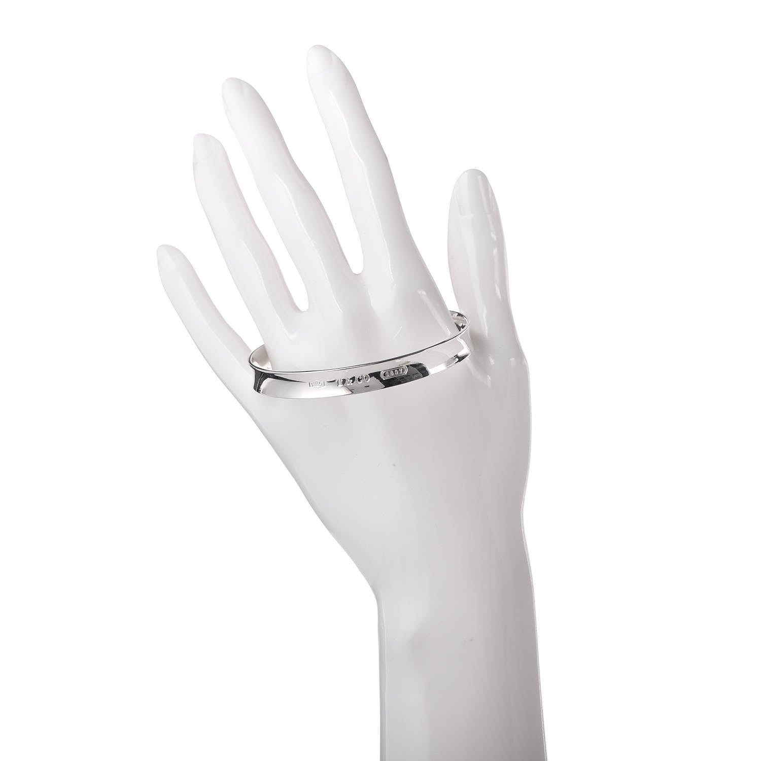 Tiffany Sterling Silver 1837 Bangle Bracelet 2 of 6