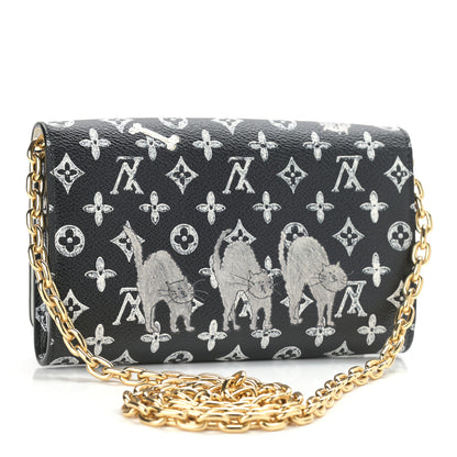Louis Vuitton Catogram Twist Chain Wallet Black 3 of 11