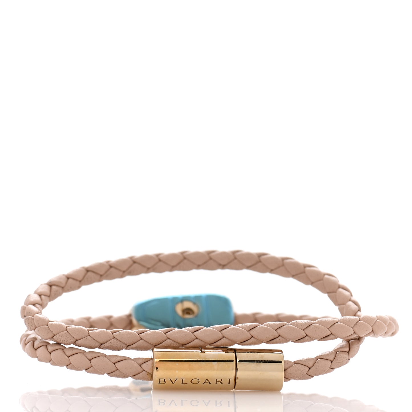 Calfskin Braided Serpenti Forever Bracelet Pink
