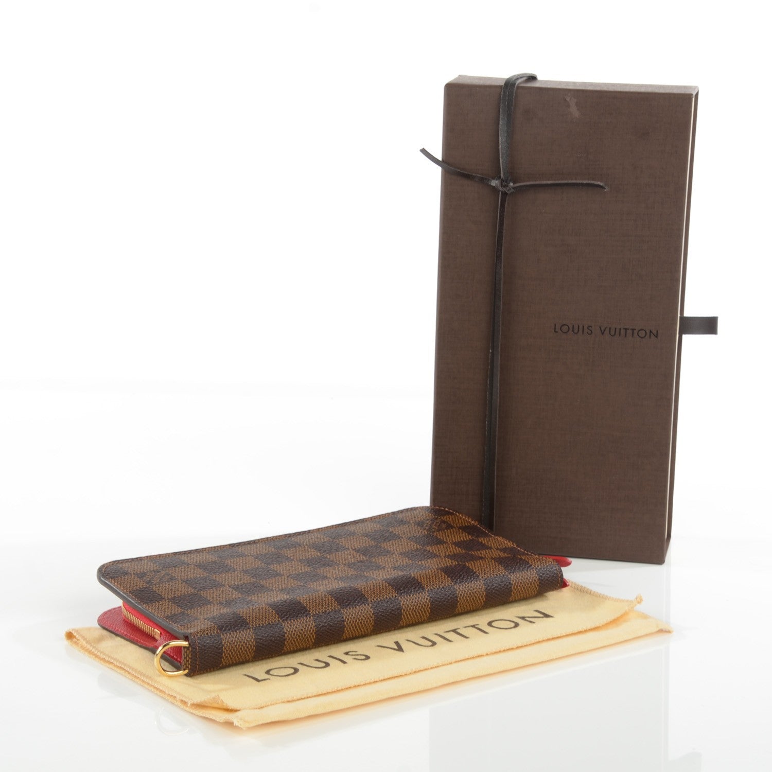 Louis Vuitton Damier Ebene Insolite Wallet Red 4 of 7