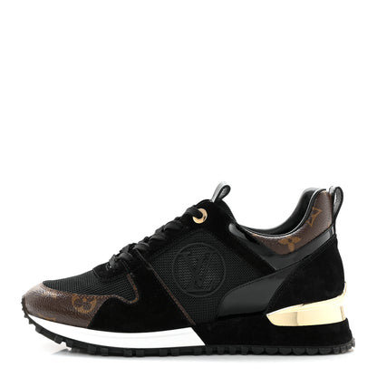 Louis Vuitton Suede Monogram Run Away Sneakers 37.5 Black 1 of 14