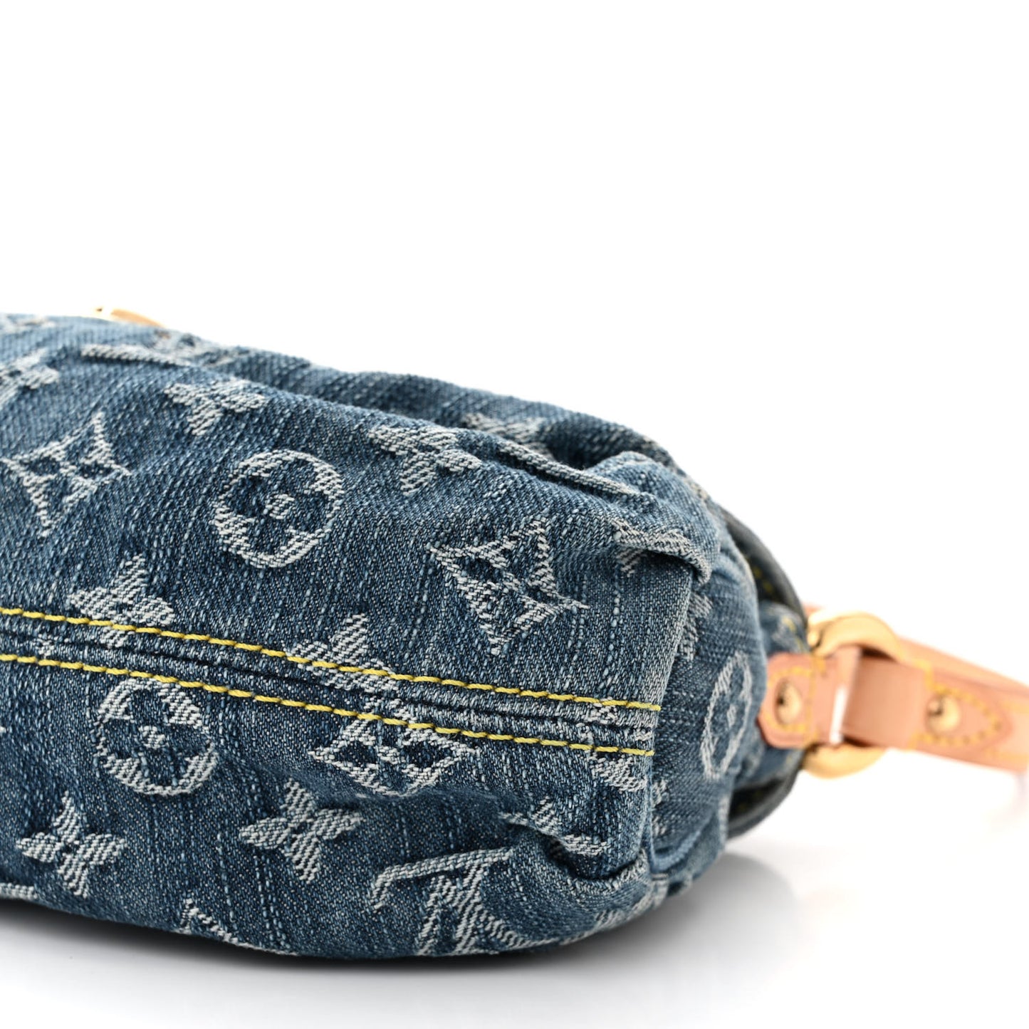 Monogram Denim Mini Pleaty Blue
