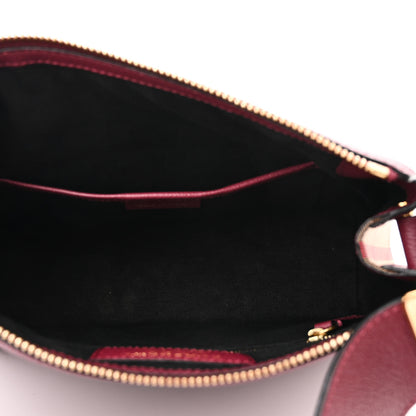 Burberry Soft Grain Calfskin House Check Small Helmsley Crossbody Dark Plum 5 of 10