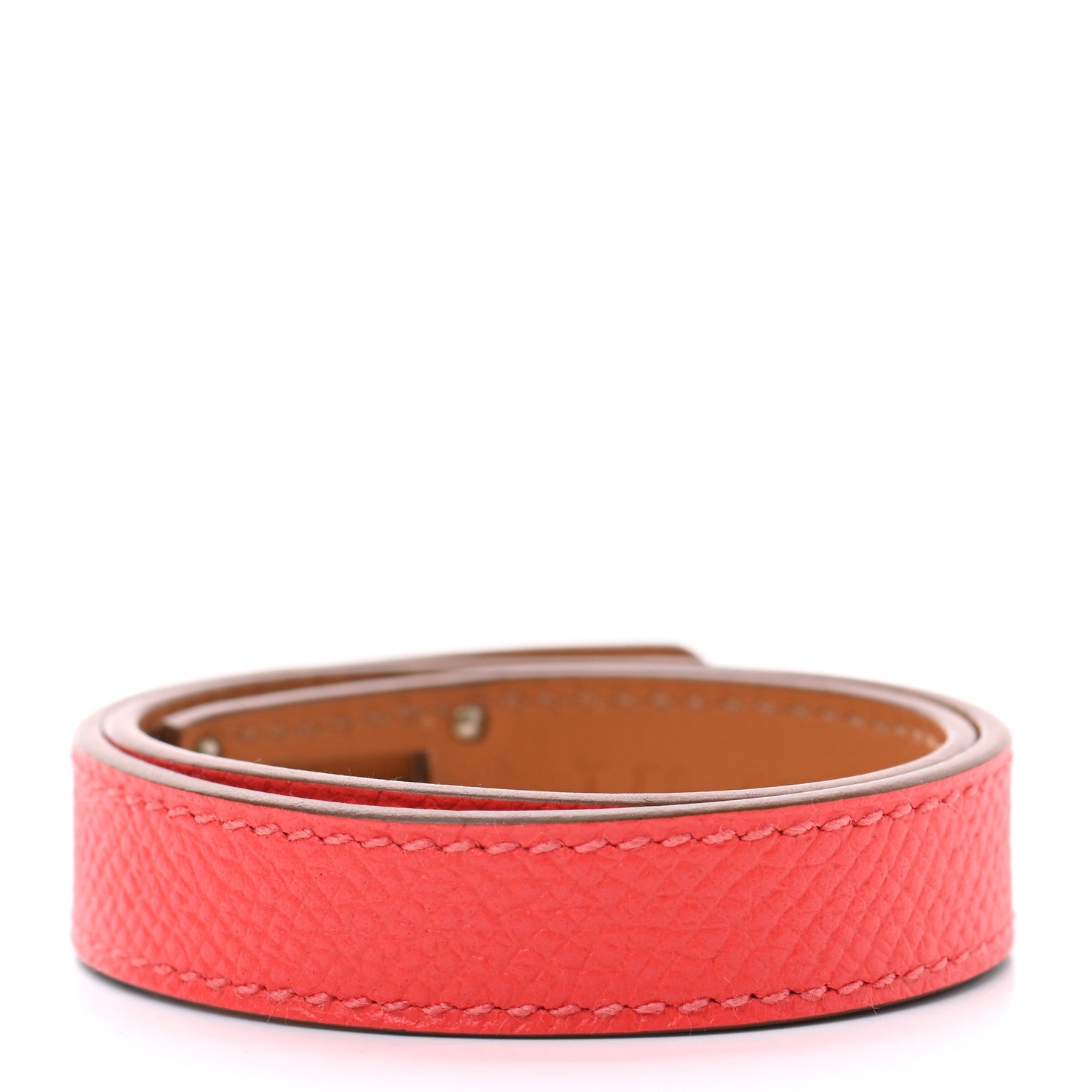 Hermes Epsom Kelly Double Tour Bracelet S Rose Jaipur 2 of 3