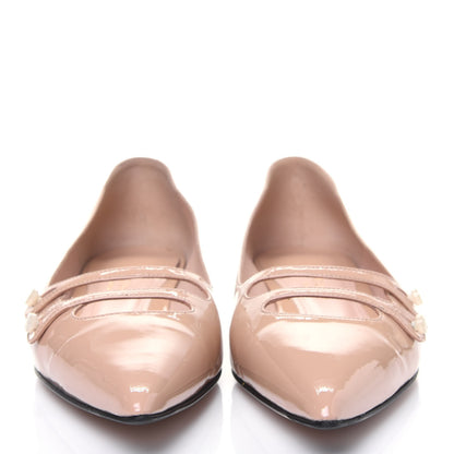 Gucci Patent Double Strap Aneta Flats 38.5 Pink Apricot 2 of 12