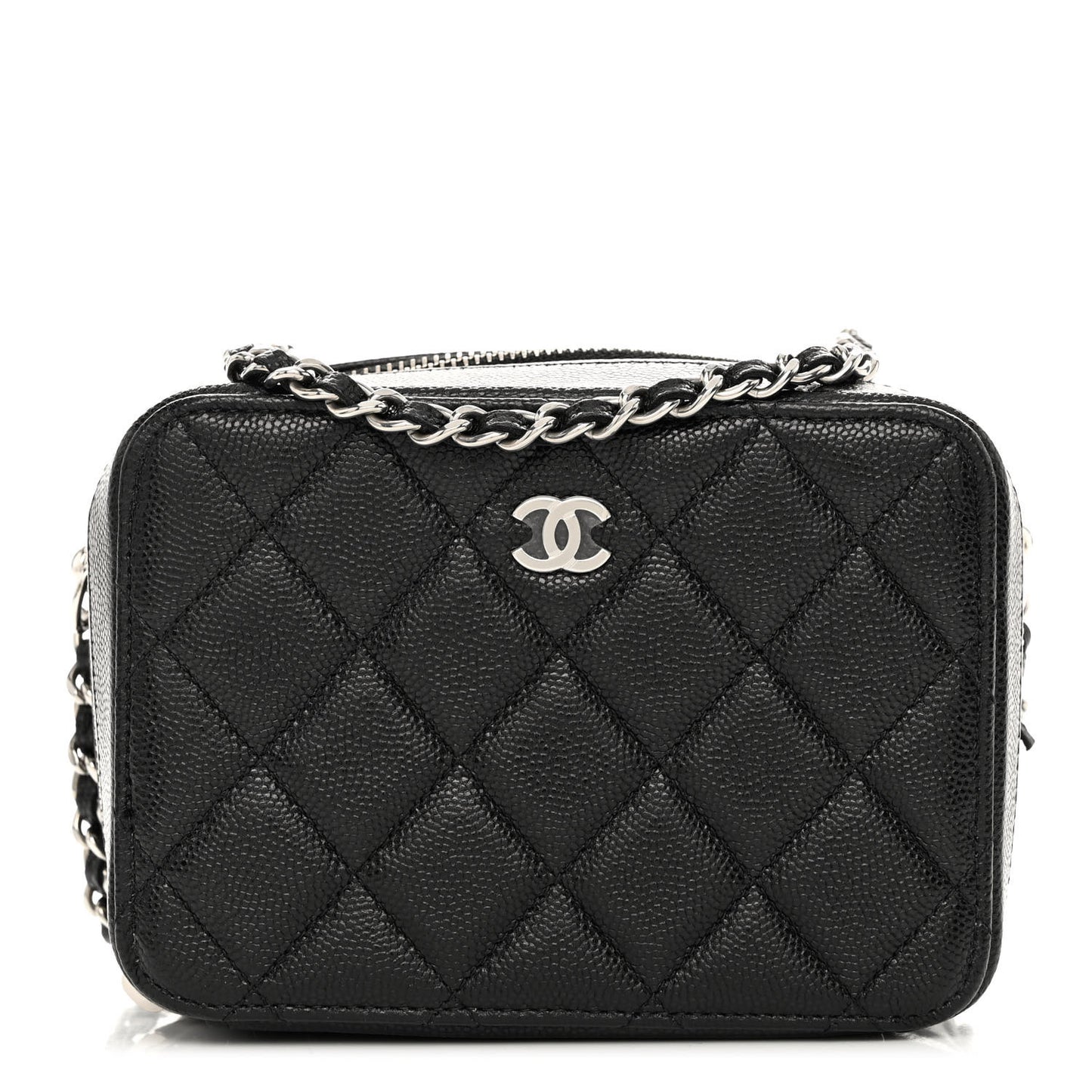 Caviar Quilted Camera Bag Black