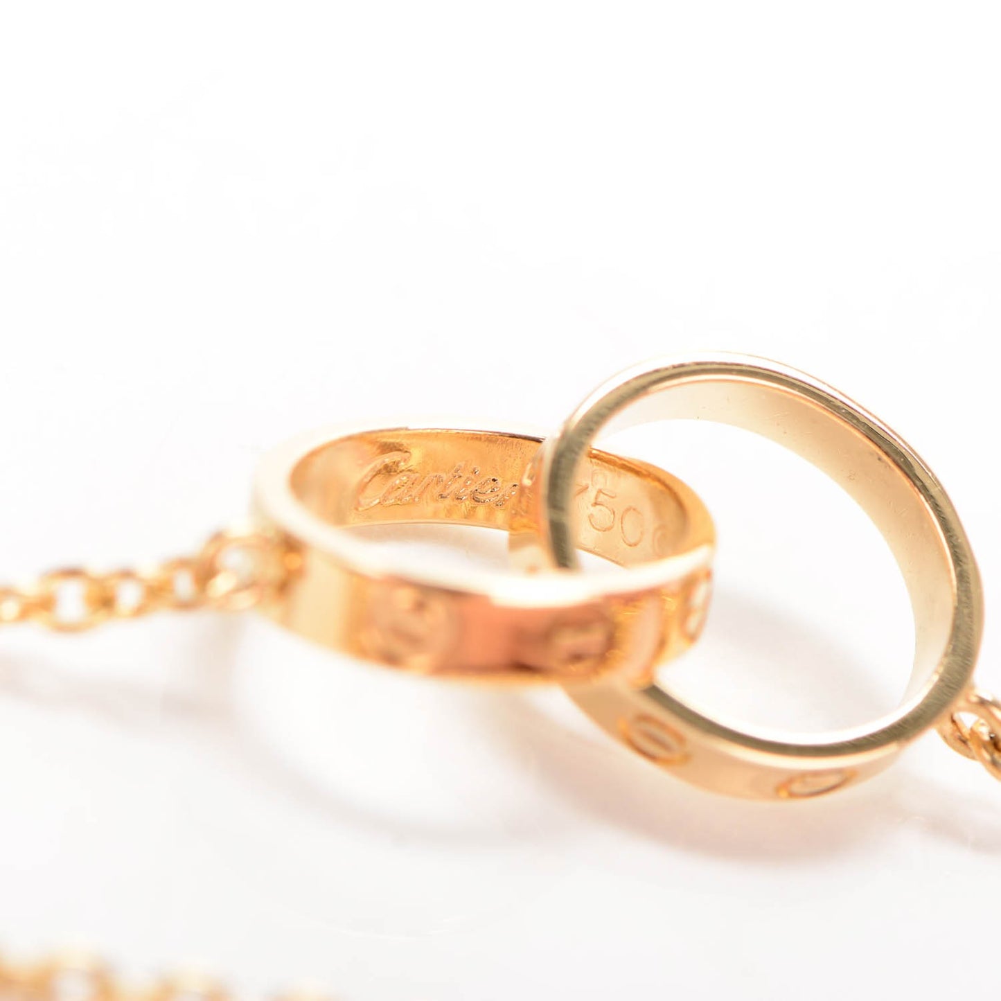 18K Yellow Gold Interlocking LOVE Necklace