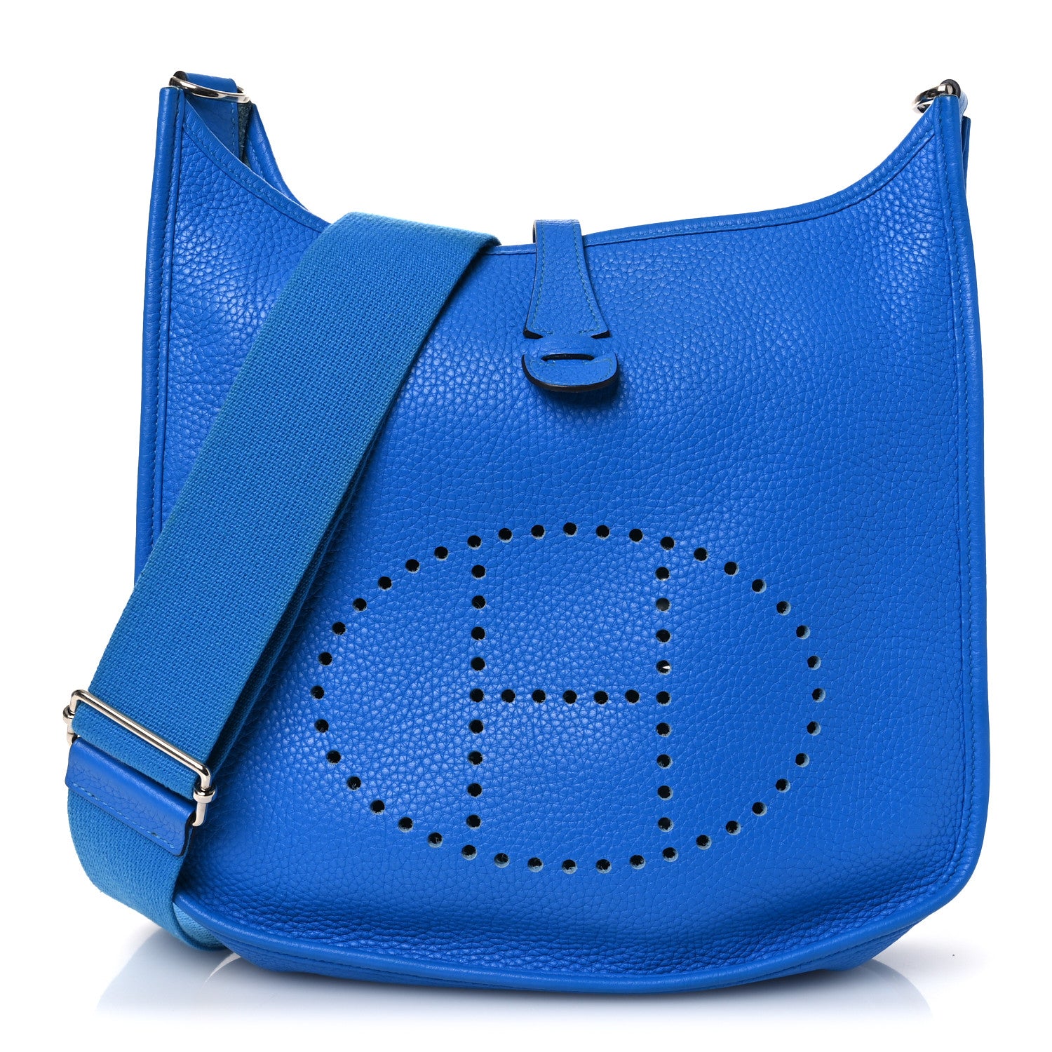 Hermes Taurillon Clemence Evelyne III PM Bleu Hydra 1 of 13