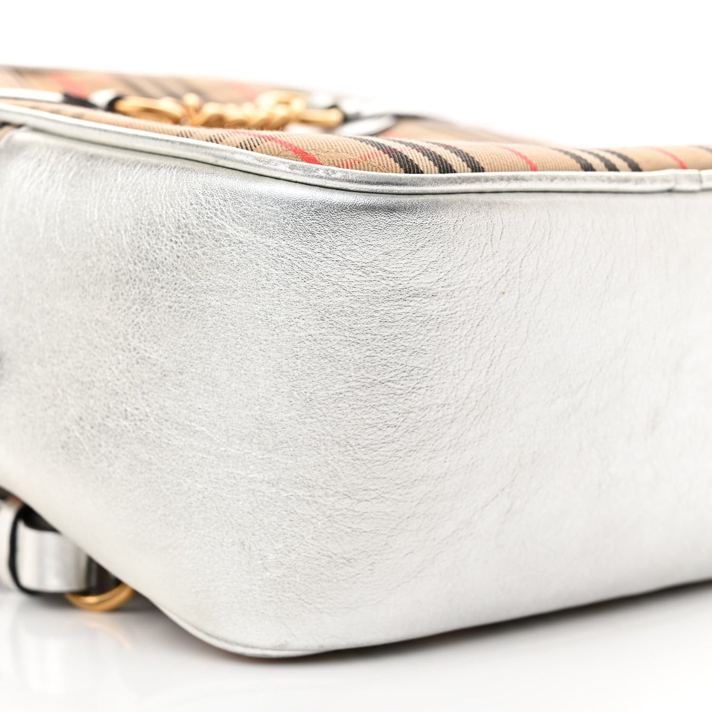 Smooth Calfskin 1983 Knight Check Link Backpack Silver