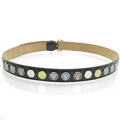 Gucci Mens Leather Crest Charm Horsebit Buckle Belt 90 36 Black 8 of 10