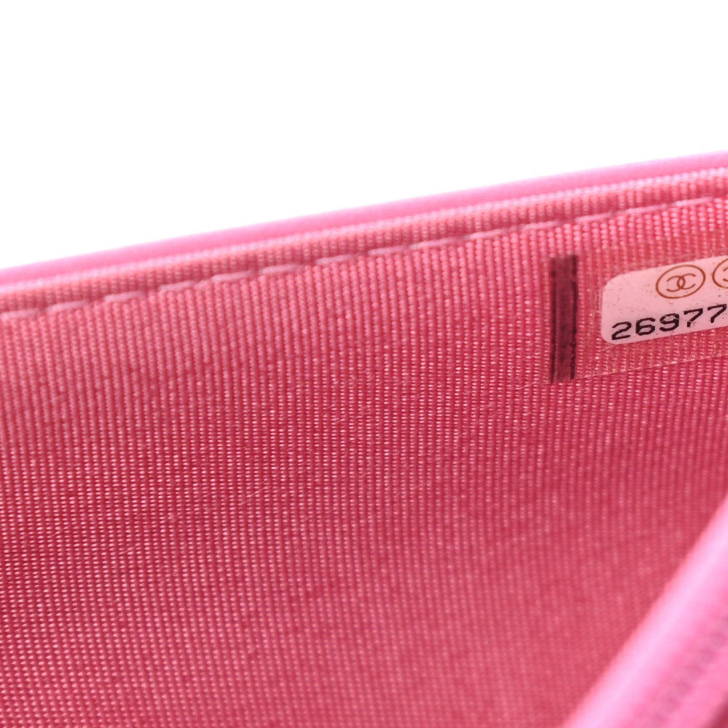 Caviar Quilted Boy Wallet On Chain WOC Pink