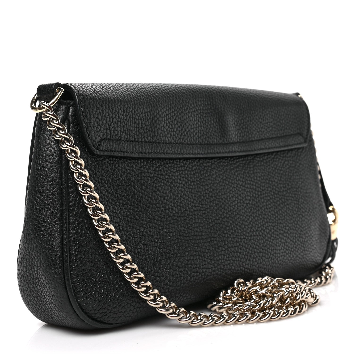 Gucci Pebbled Calfskin Medium Soho Flap Crossbody Black 3 of 8