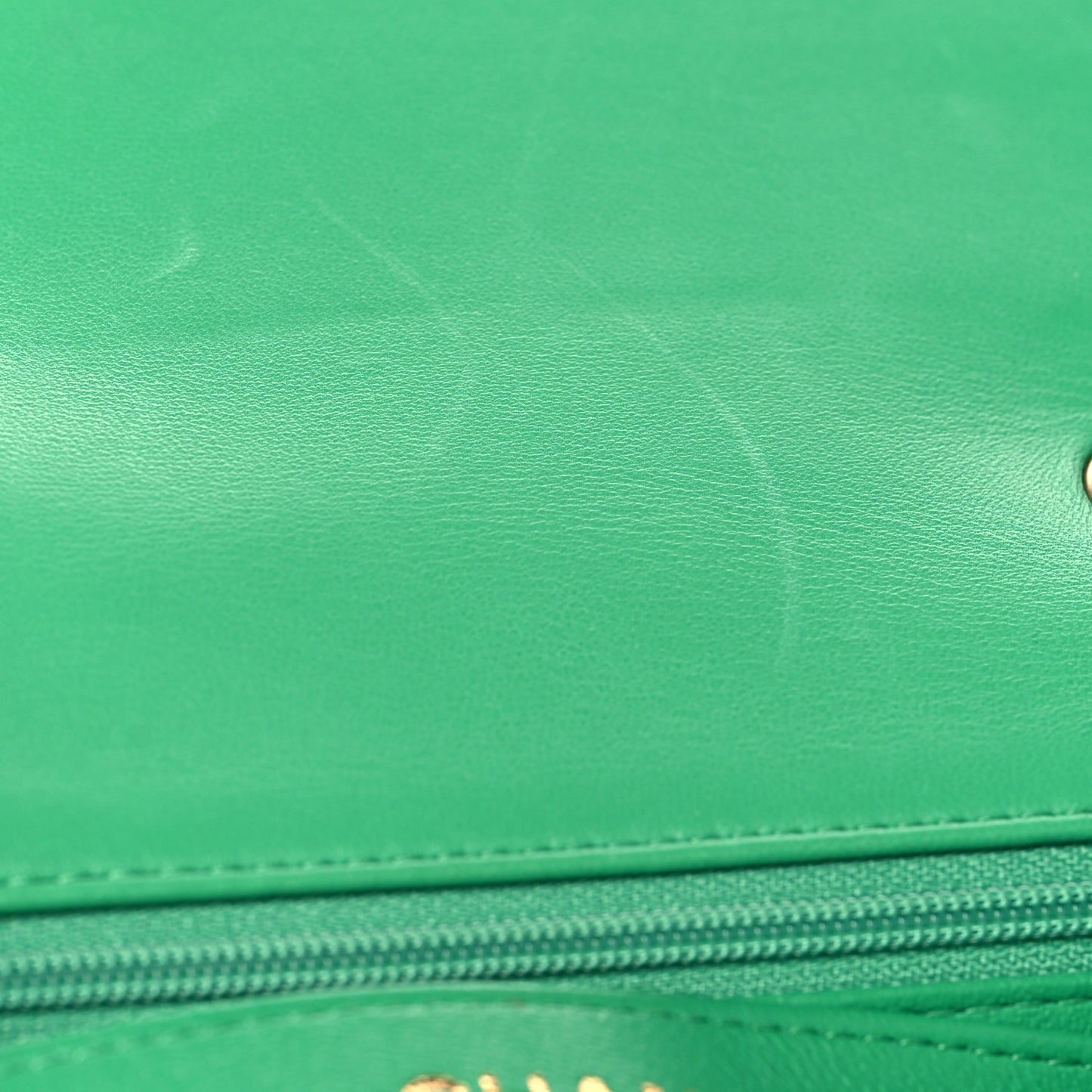 Lambskin Quilted Mini Square Flap Green