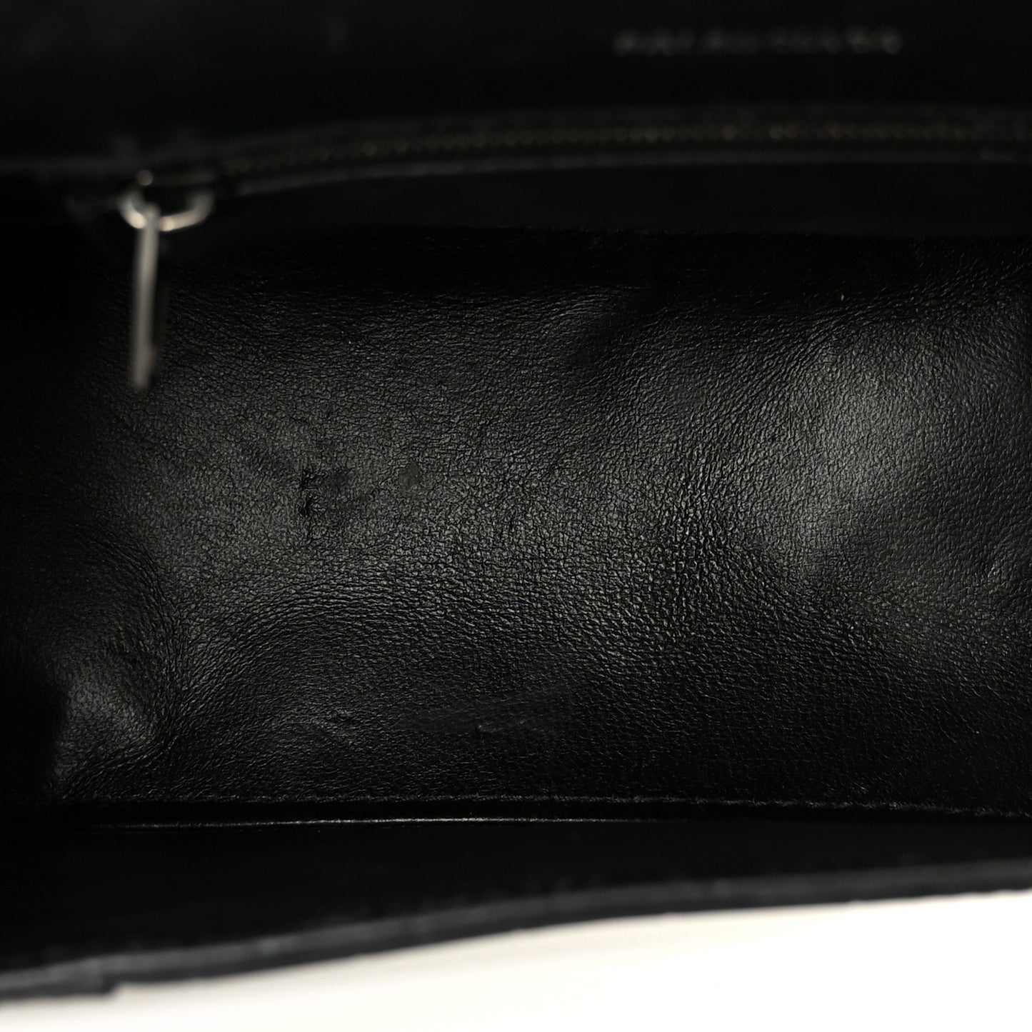 Shiny Calfskin Monochrome Crocodile Embossed Small Hourglass Top Handle Bag Black