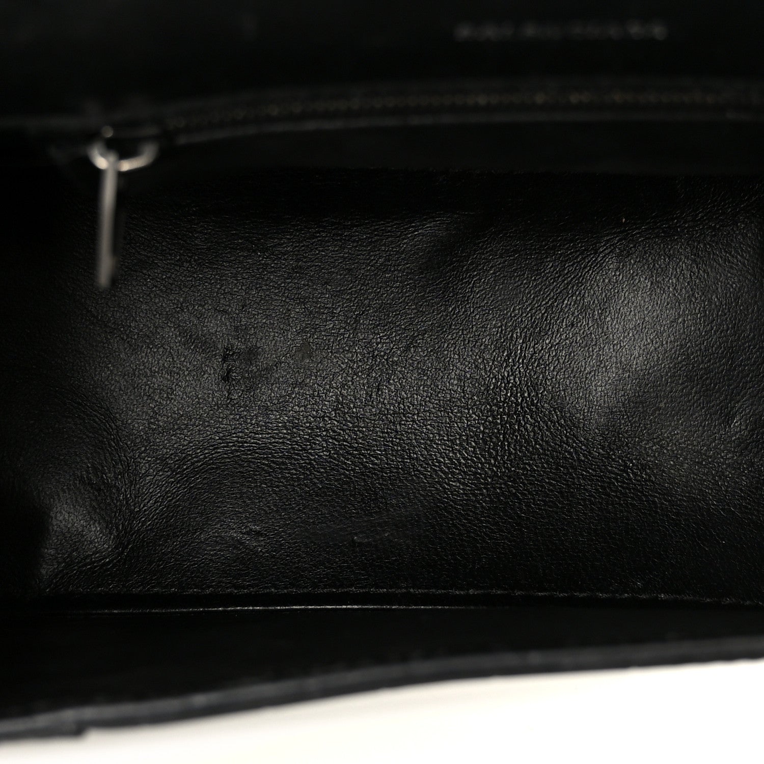 Balenciaga Shiny Calfskin Monochrome Crocodile Embossed Small Hourglass Top Handle Bag Black 5 of 14