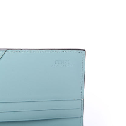 Fendi Vitello Century Lucido Hypnoteyes Studded Continental Wallet on Chain Turchese Pallido White Multicolor 5 of 11