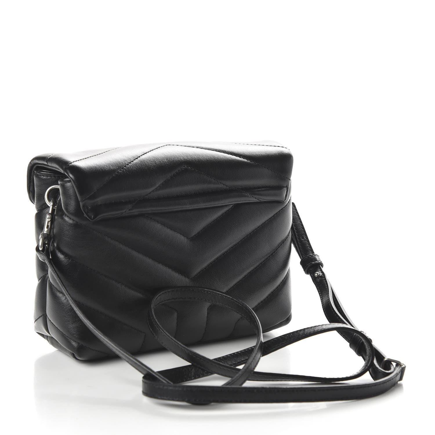 Saint Laurent Calfskin Y Quilted Monogram Toy Loulou Crossbody Bag Black 3 of 10